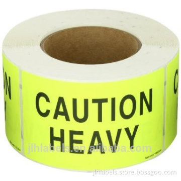 Rectangle Special Handling Label, "Caution - Heavy", 5" Length x 3" Width (Roll of 500)